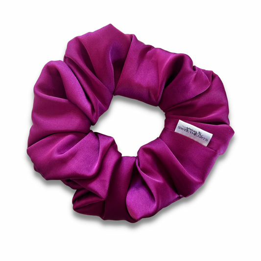 Purple Silky Satin Scrunchie  Sewing Sweethearts   
