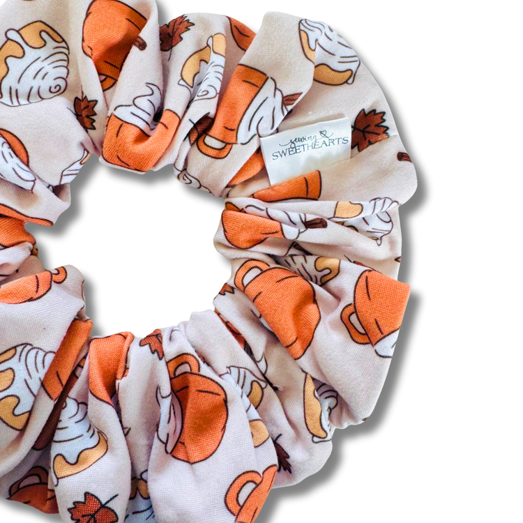 Autumn Snacks Scrunchie Sewing Sweethearts