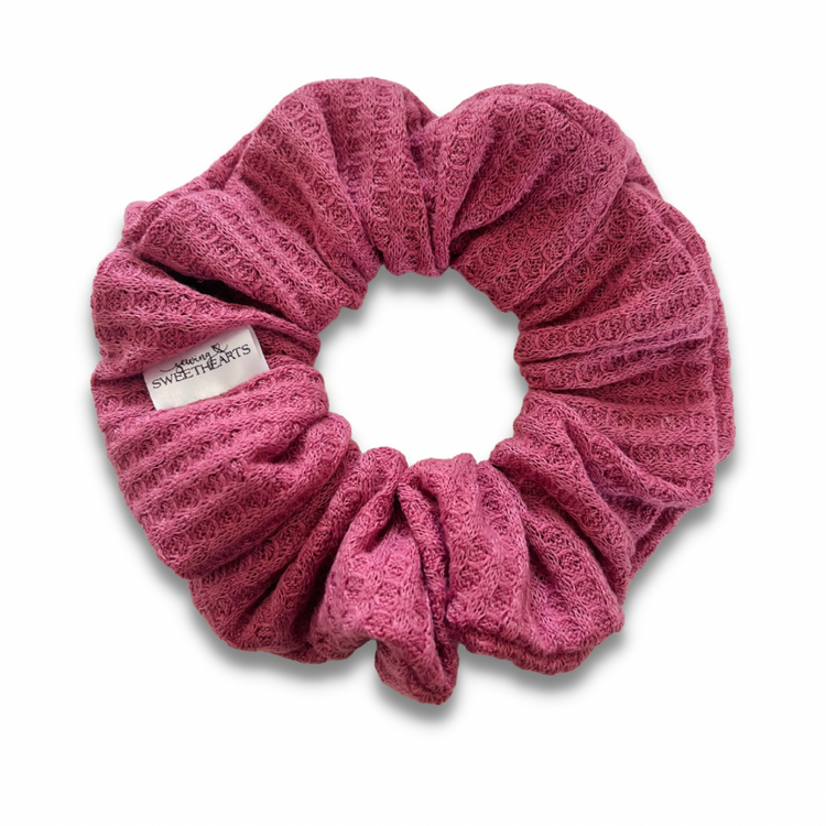 Dark Vintage Rose Waffle Scrunchie Sewing Sweethearts