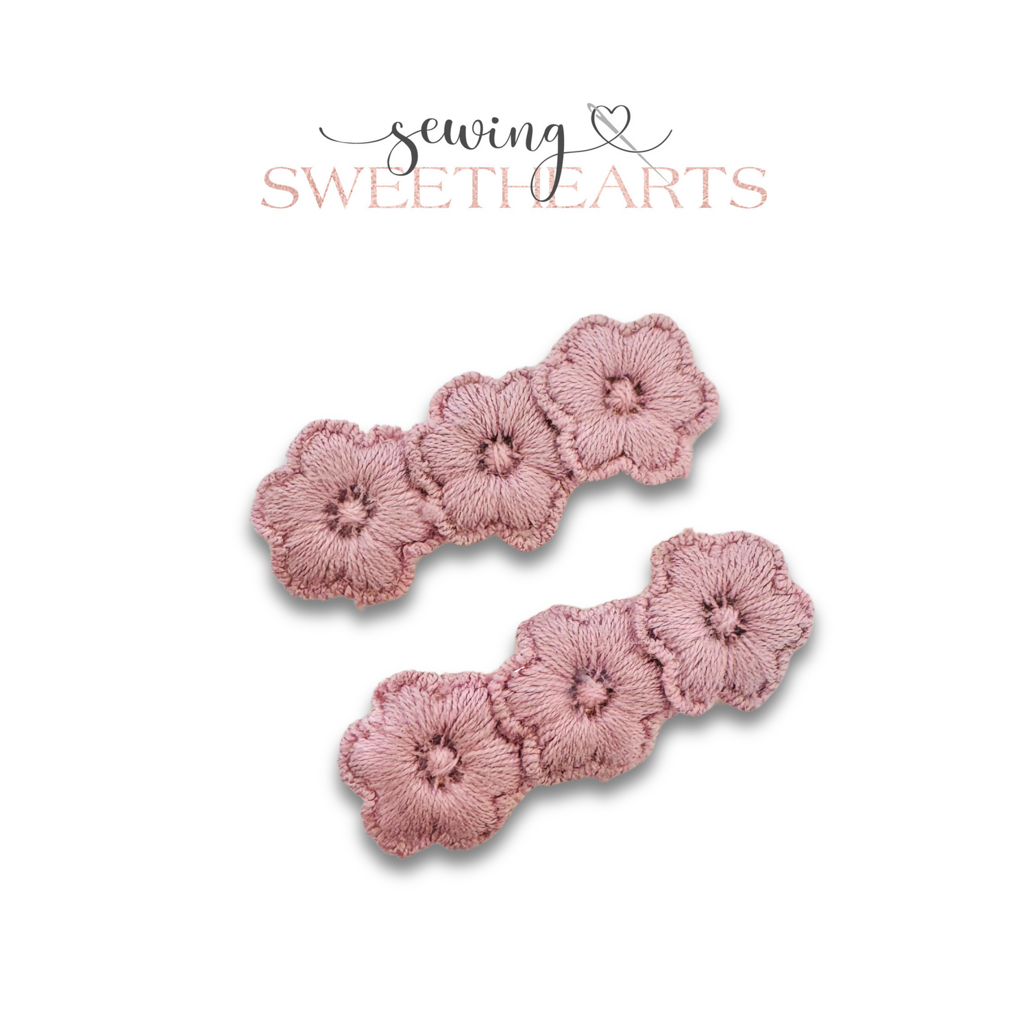 Rose Floral Clip Set  Sewing Sweethearts   