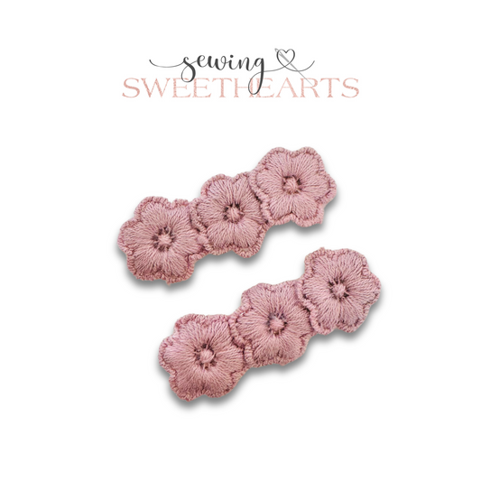 Rose Floral Clip Set  Sewing Sweethearts   