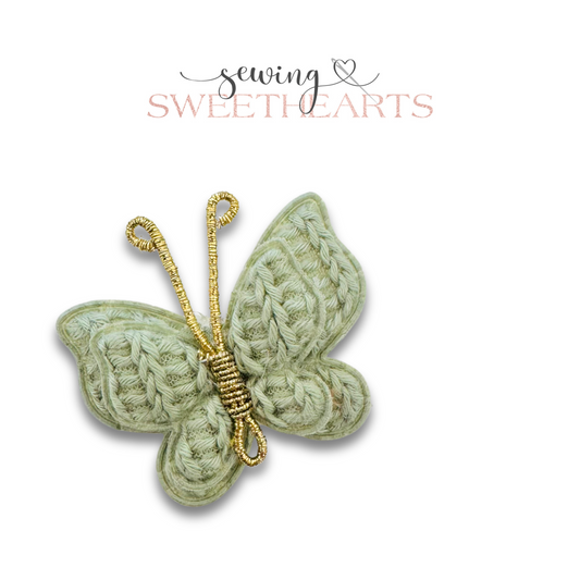 Light Sage Butterfly Clip  Sewing Sweethearts   