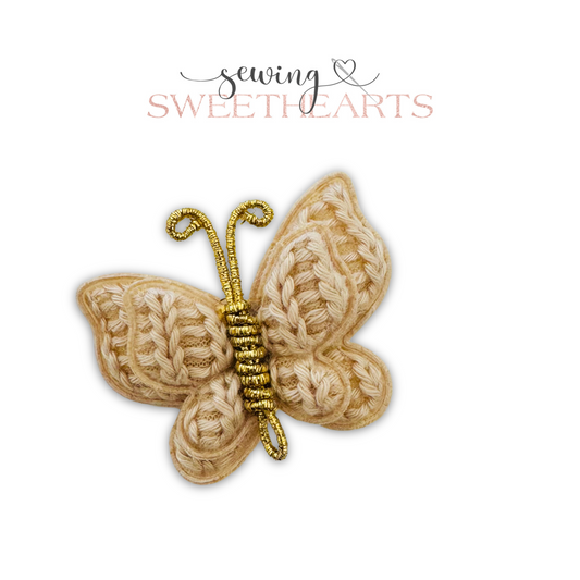 Light Mocha Butterfly Clip  Sewing Sweethearts   