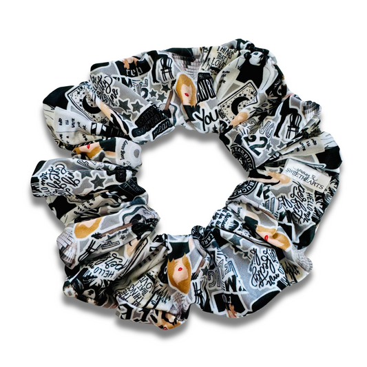 Greyscale Taylor Scrunchie  Sewing Sweethearts   