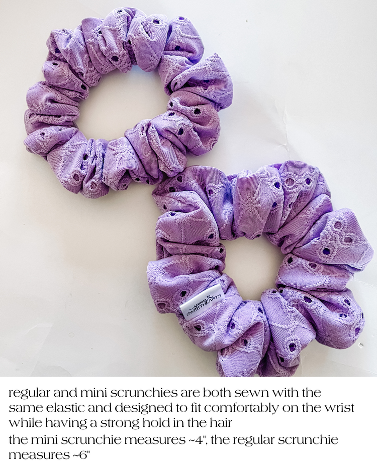 Purple Silky Satin Scrunchie  Sewing Sweethearts   