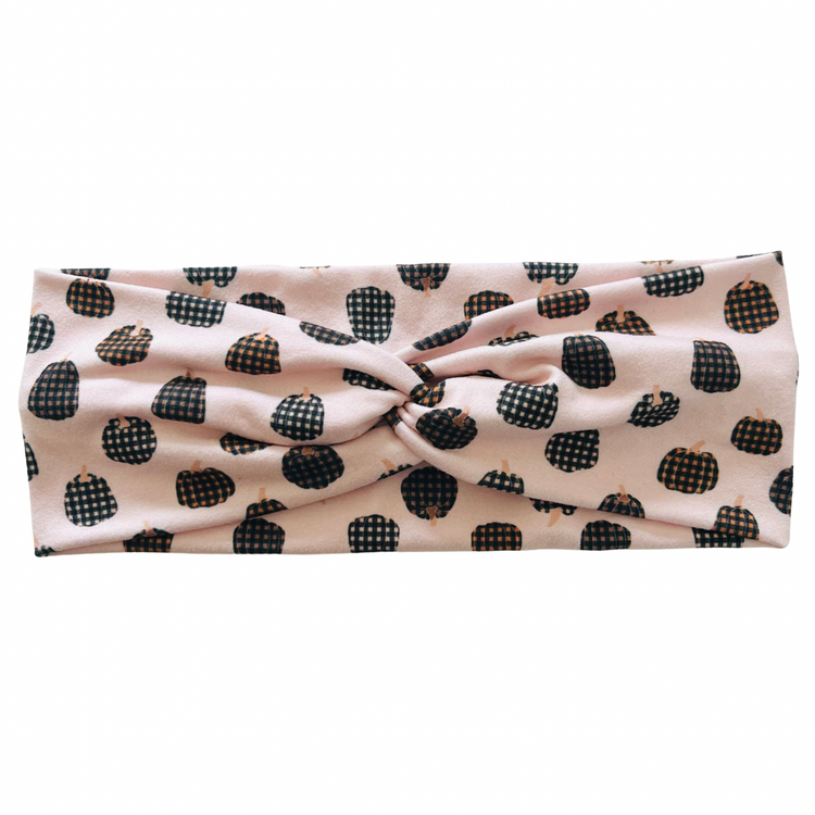 Pumpkin Plaid Sweetheart Headbands Sewing Sweethearts