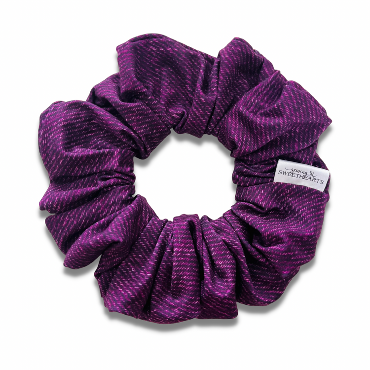 Purple Denim Scrunchie Scrunchies Sewing Sweethearts