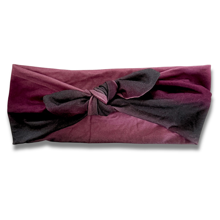 Violet Stripes Sweetheart Headband (or removable tie option) Sewing Sweethearts Sweetheart with Removable Tie