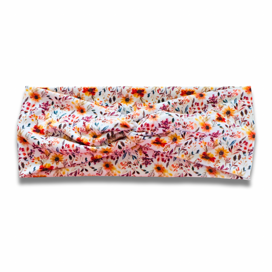 Sunset Garden Sweetheart Headband (or removable tie option) Sewing Sweethearts Sweetheart