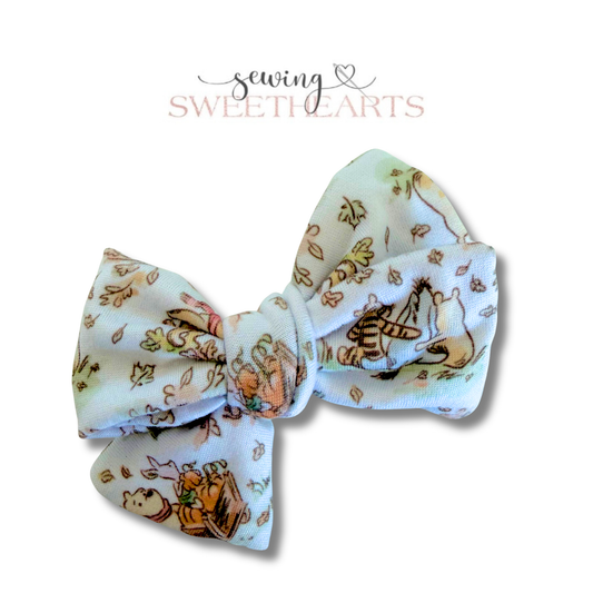 Fall Bear Bow Sewing Sweethearts