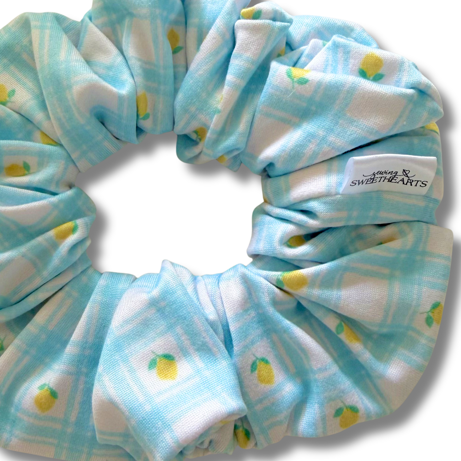 Lemon Picnic Scrunchie Sewing Sweethearts