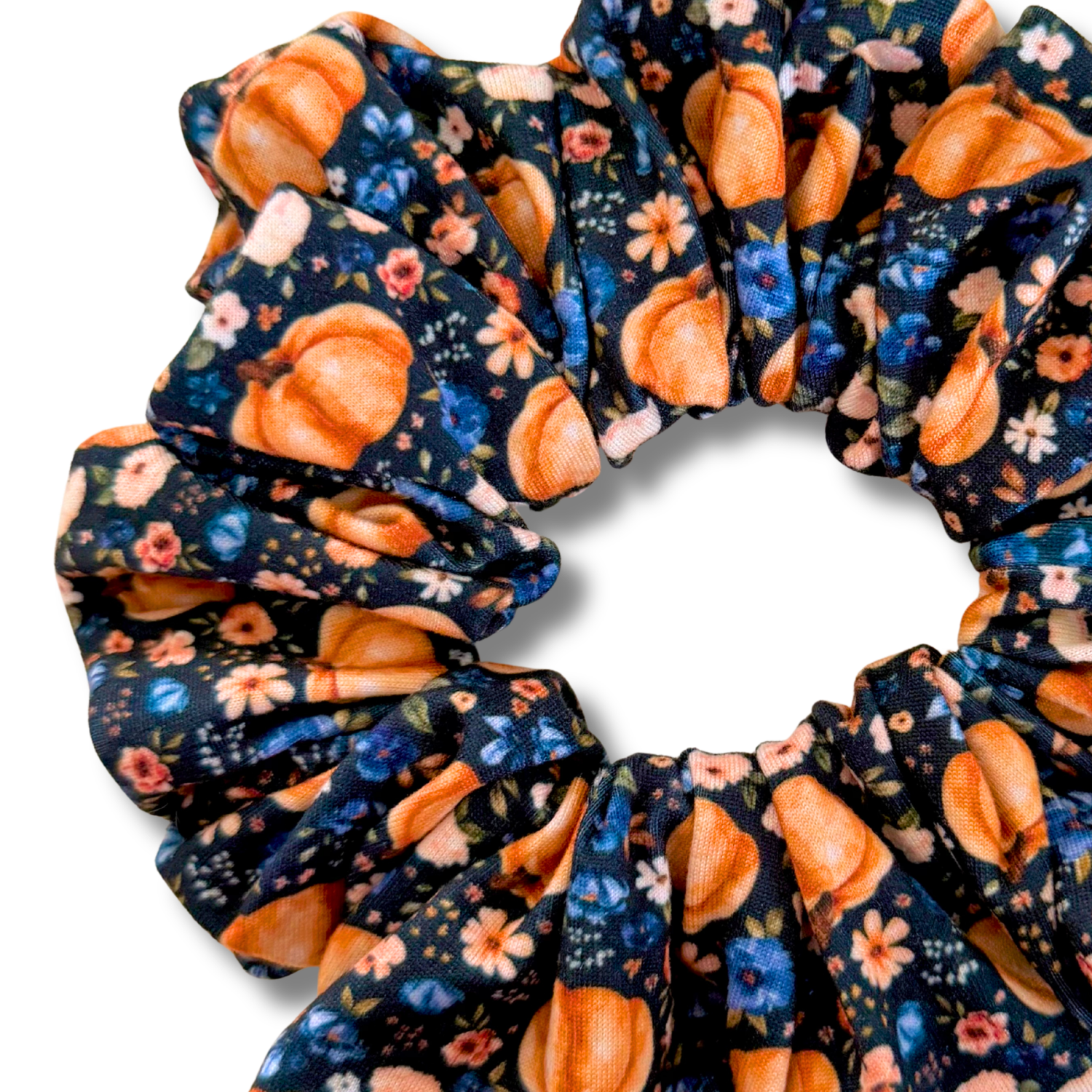 Pumpkin Night Garden Scrunchie Sewing Sweethearts