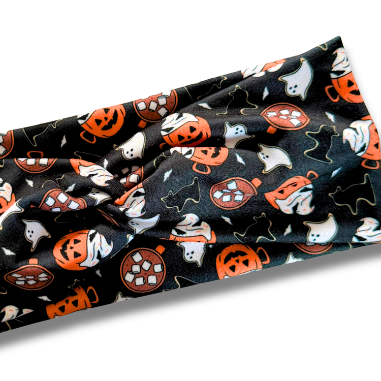 Spooky Coffee & Treats Sweetheart Headband (or removable tie option) Sewing Sweethearts