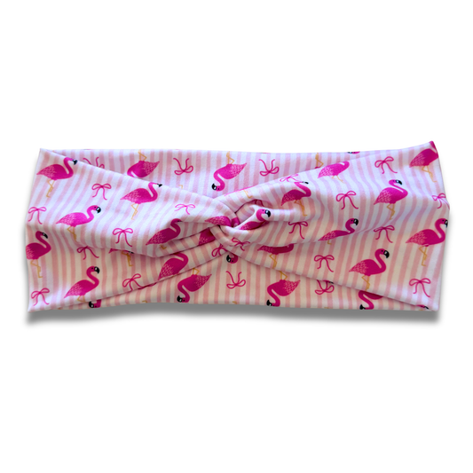 Flamingos Sweetheart Headband (or removable tie option) Sewing Sweethearts Sweetheart
