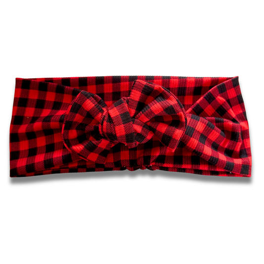 Buffalo Red Waffle Sweetie Headband Sewing Sweethearts