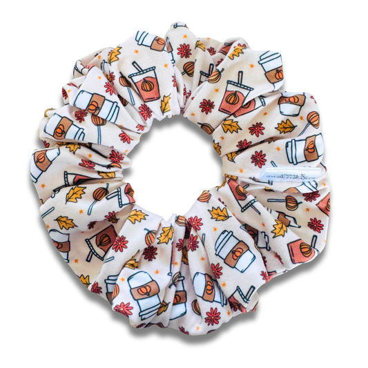Pumpkin Spice Latte Scrunchie Sewing Sweethearts