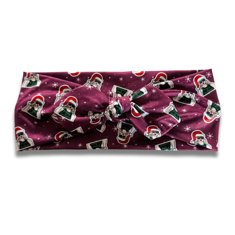 Christmas Popstar Sweetheart Headband (or removable tie option)  Sewing Sweethearts Sweetheart with Removable Tie  