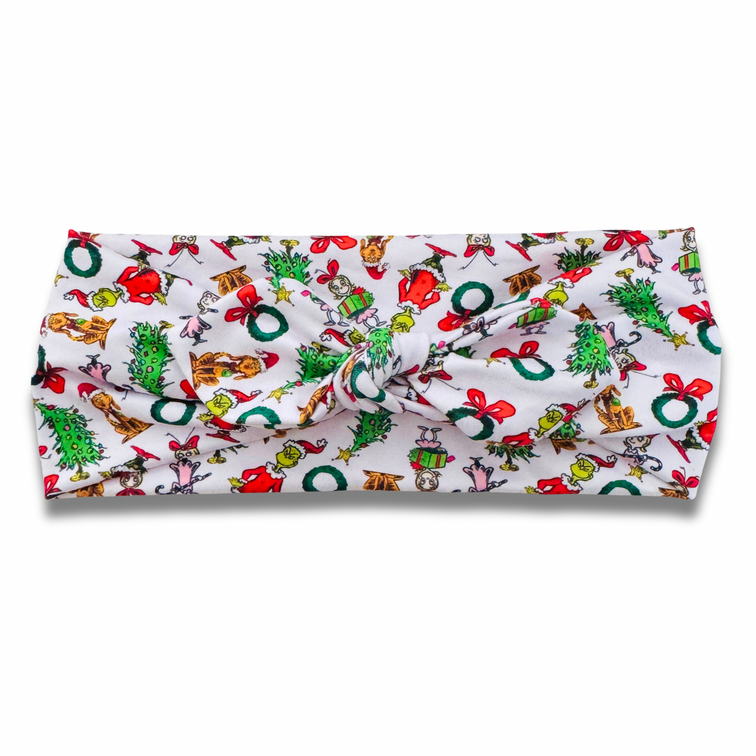 Grinchy Who Crew Sweetheart Headband (or removable tie option) Sewing Sweethearts Sweetheart with Removable Tie
