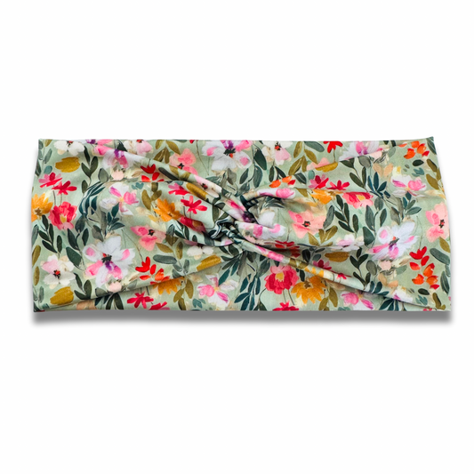 Sage Garden Sweetheart Headband (or removable tie option) Sewing Sweethearts Sweetheart