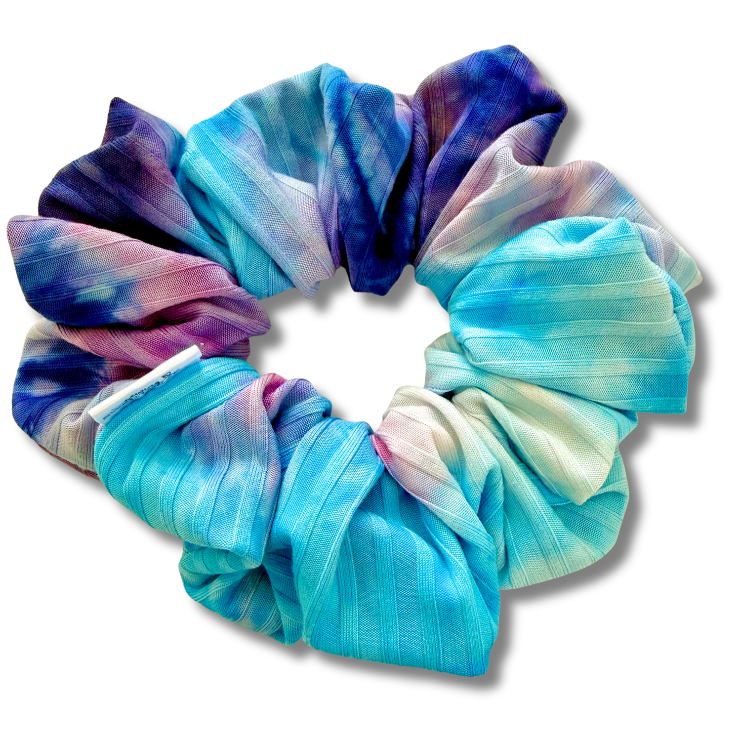Violet Blue Tie Dye Ribbed Scrunchie Sewing Sweethearts