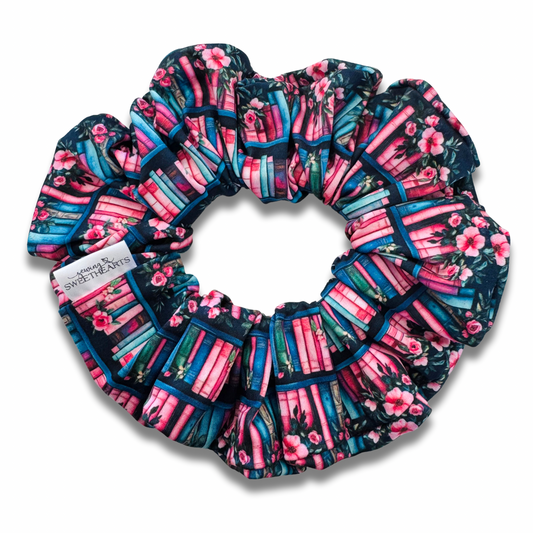 Navy & Pink Library Scrunchie Sewing Sweethearts