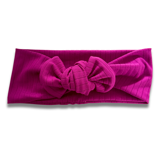 Magenta Ribbed Sweetie Headband Sewing Sweethearts