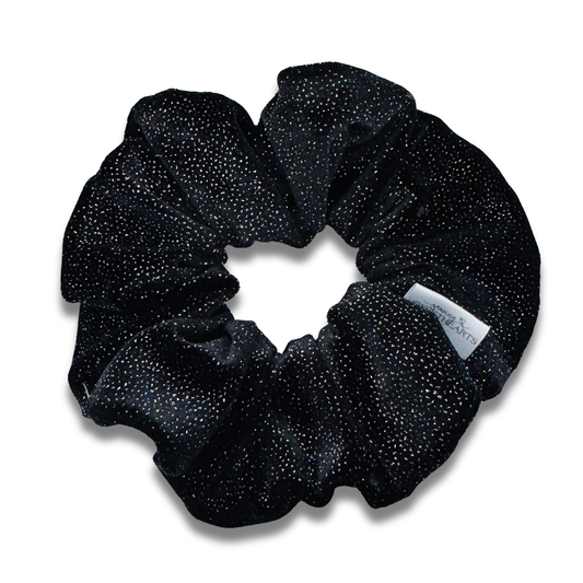 Black Glitter Velvet Scrunchie Sewing Sweethearts