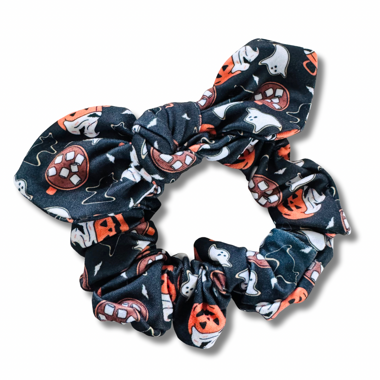 Halloween Snacks Bow Scrunchie Sewing Sweethearts