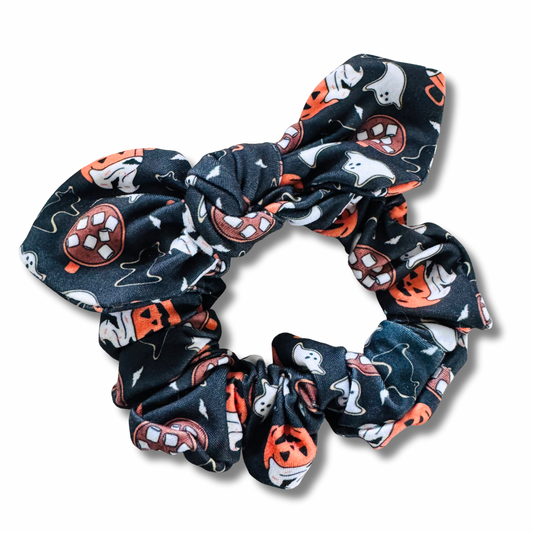 Halloween Snacks Bow Scrunchie Sewing Sweethearts