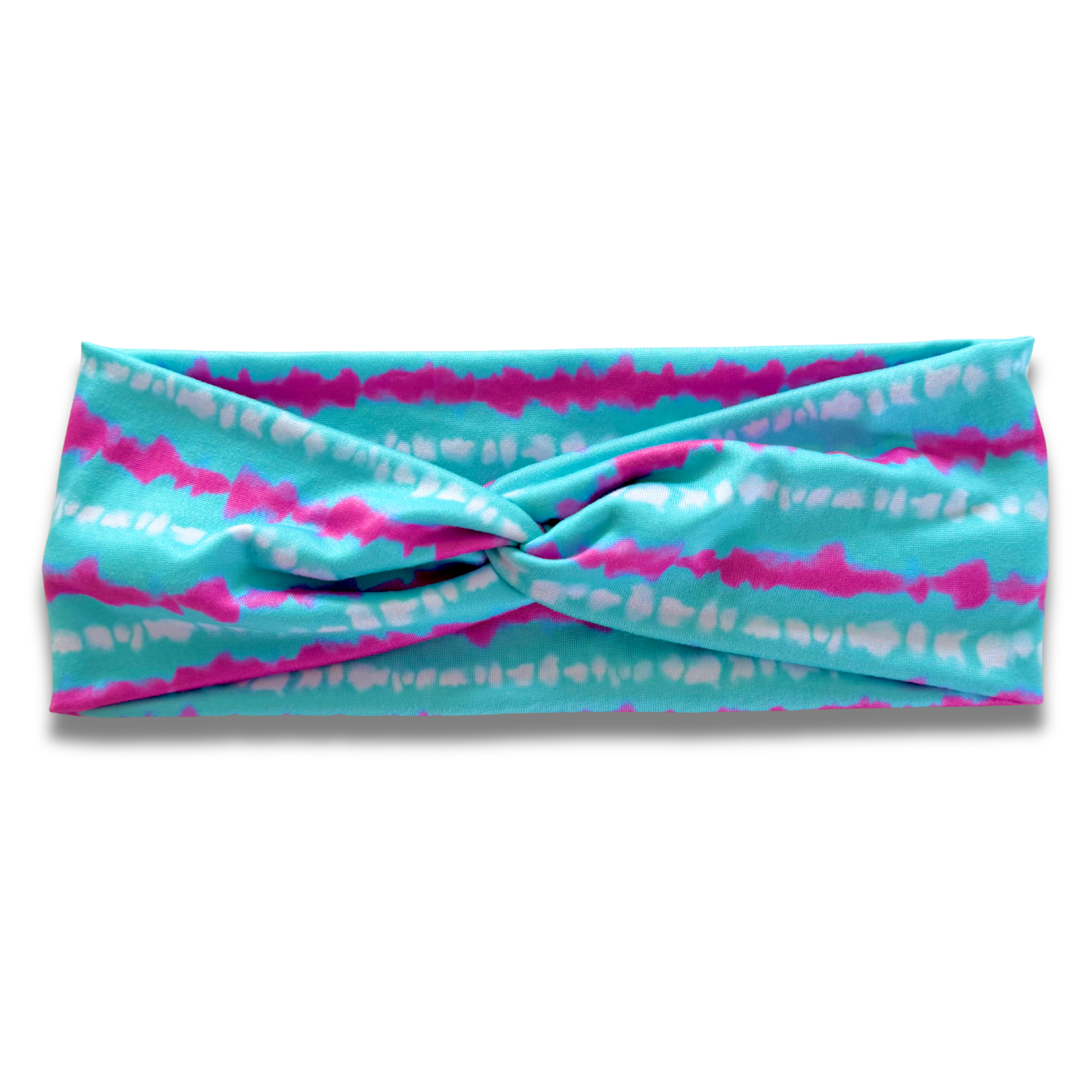 Aqua Tie Dye Stripe Sweetheart Headband (or removable tie option) Sewing Sweethearts Sweetheart