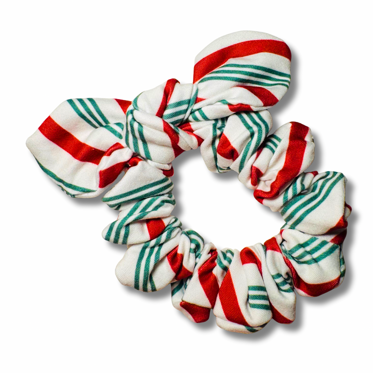 Candy Cane Stripes Bow Scrunchie
