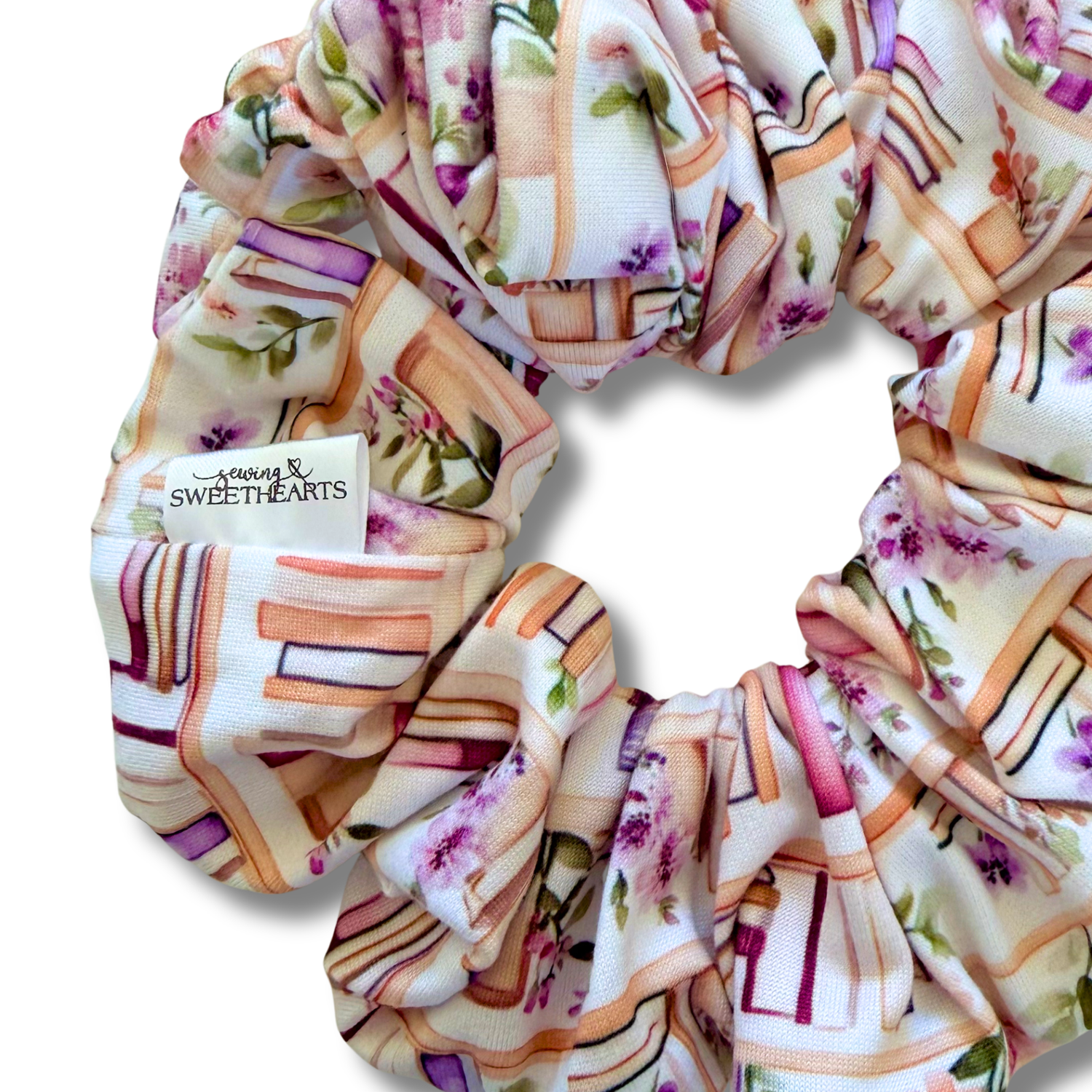 Violet Library Scrunchie Sewing Sweethearts