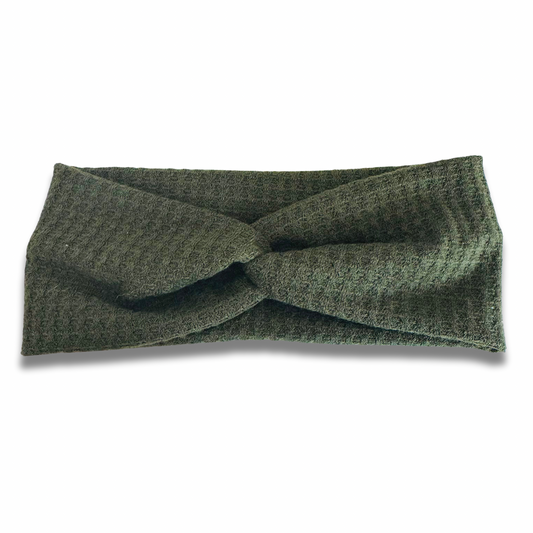 Olive Waffle Knit Sweetheart (or removable tie option) Sewing Sweethearts Sweetheart