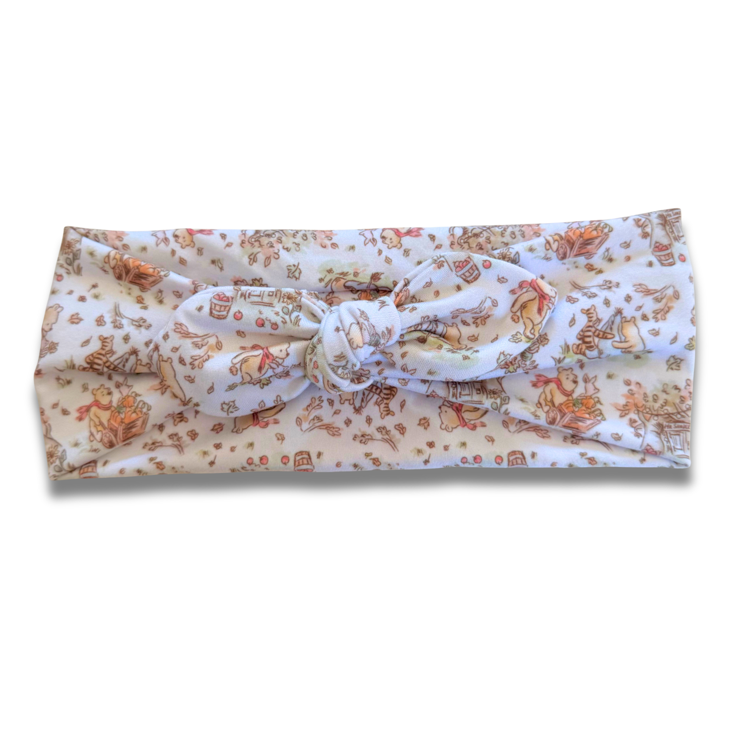 Fall Bear Sweetheart Headband (or removable tie option) Sewing Sweethearts Sweetheart with Removable Tie