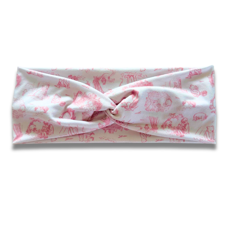 100 Acre Pink Sweetheart Headband (or removable tie option) Sewing Sweethearts Sweetheart