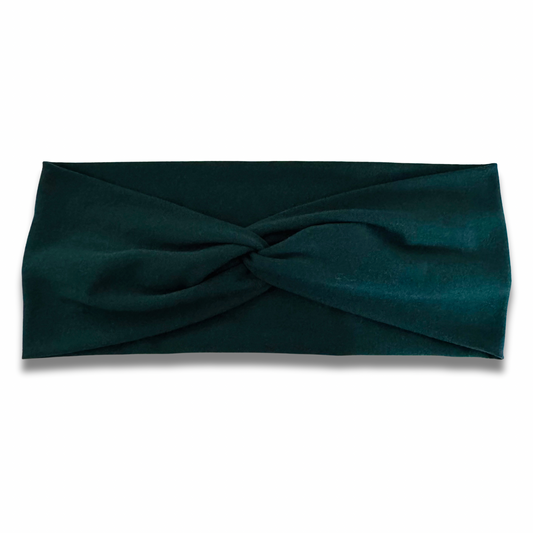 Dark Green Sweetheart Headband (or removable tie option)