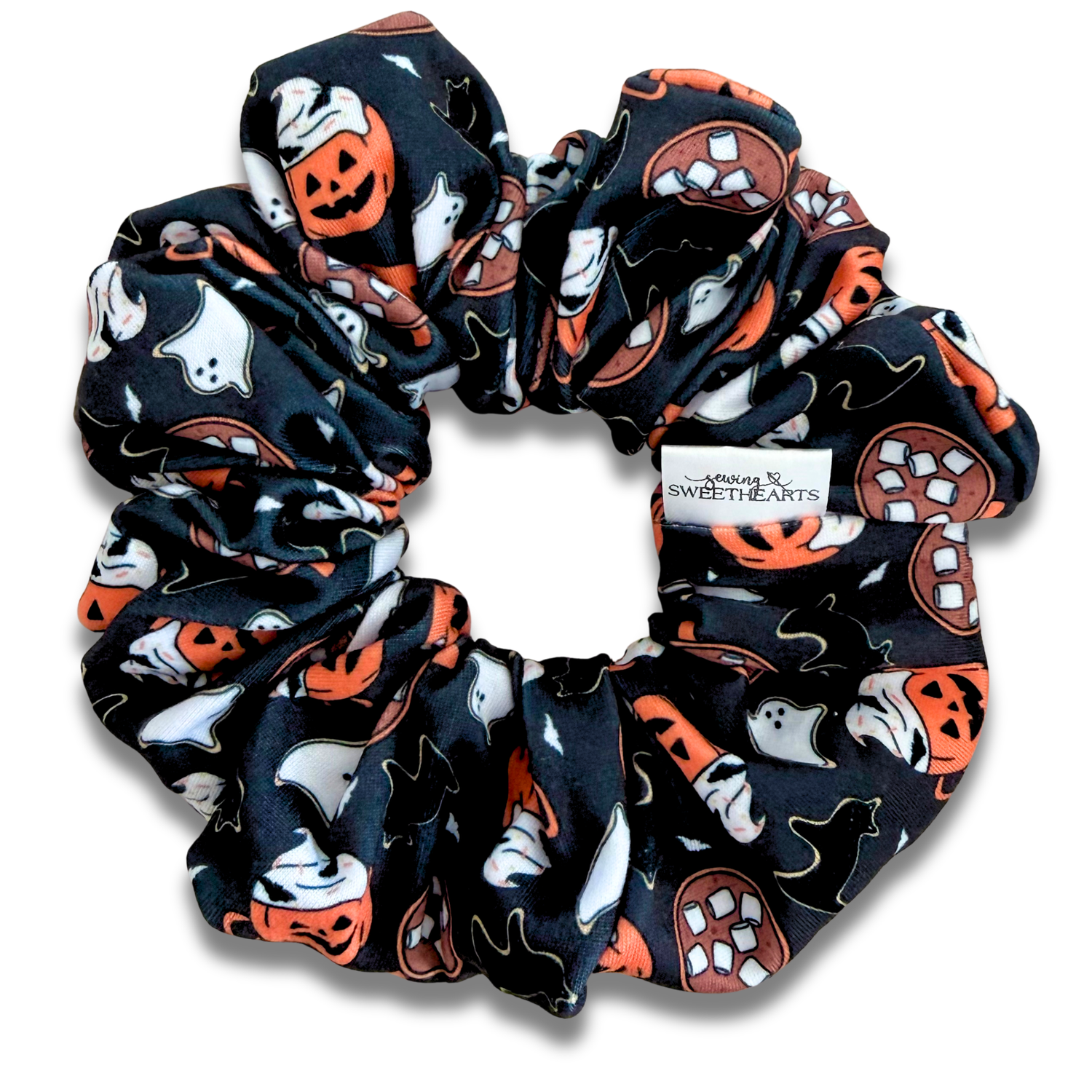 Spooky Coffee & Treats Scrunchie Sewing Sweethearts