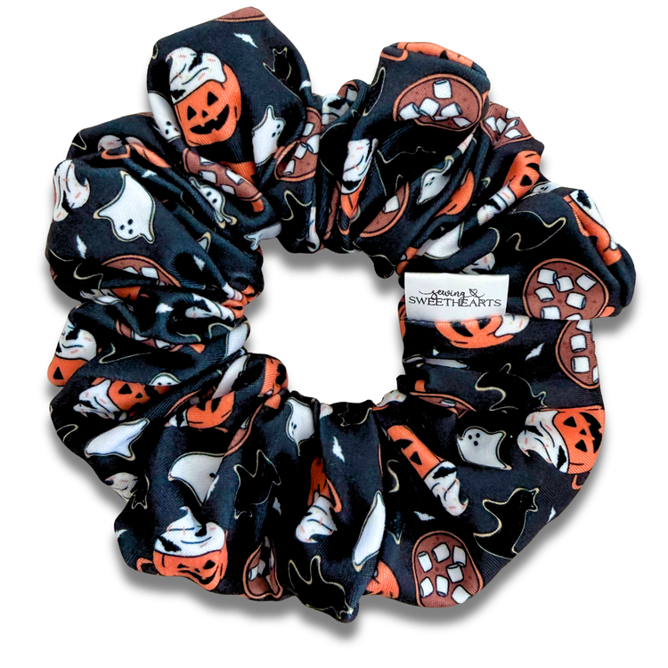 Spooky Coffee & Treats Scrunchie Sewing Sweethearts