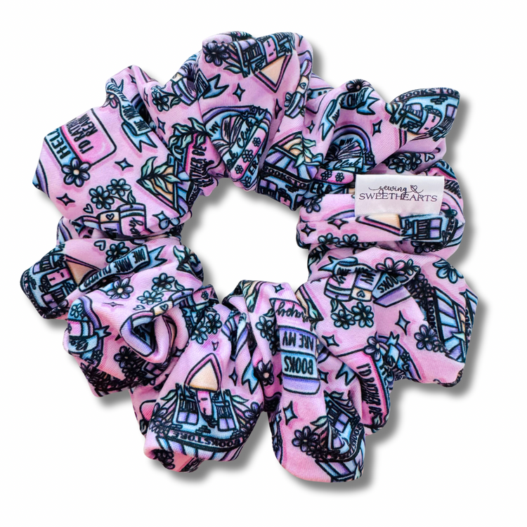 Books Are My Therapy Scrunchie Sewing Sweethearts