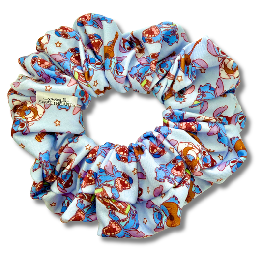 Blue Alien Scrunchie Sewing Sweethearts
