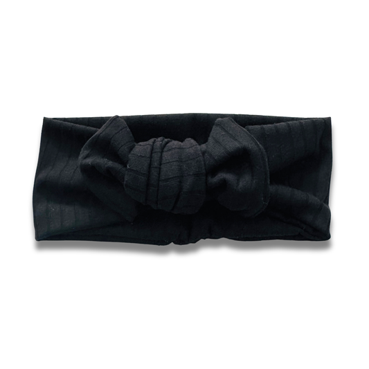 Black Ribbed Sweetie Headband Sewing Sweethearts