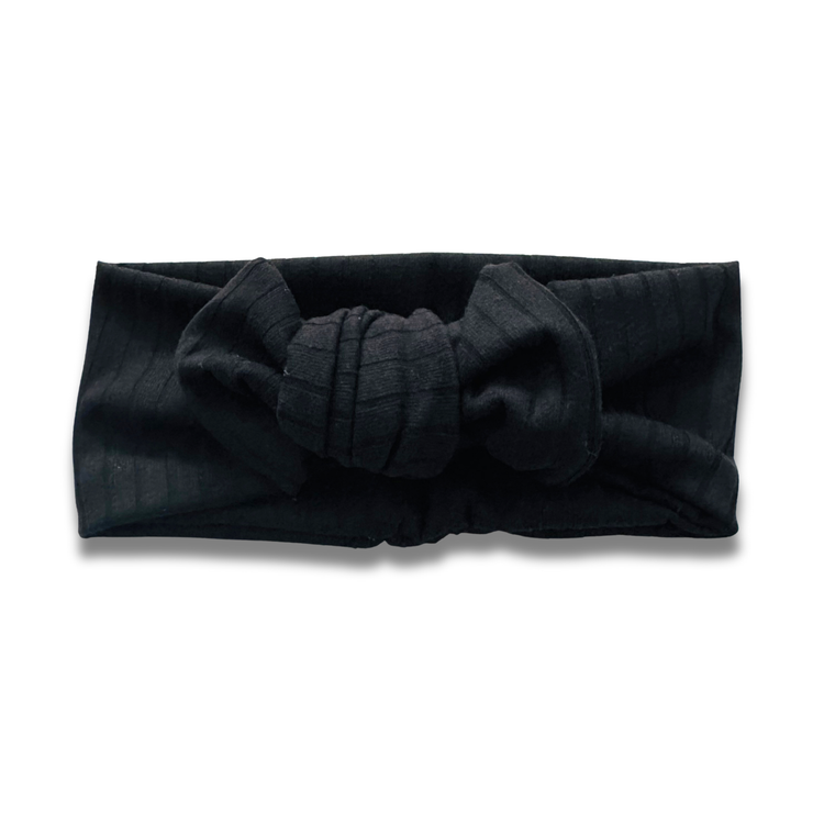 Black Ribbed Sweetie Headband Sewing Sweethearts