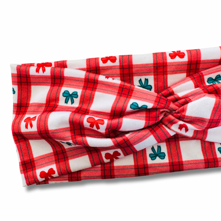 Holiday Ties Sweetheart Headband (or removable tie option)