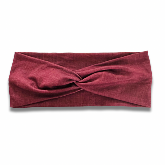Cranberry Linen Style Sweetheart Headband (or removable tie option) Sewing Sweethearts Sweetheart