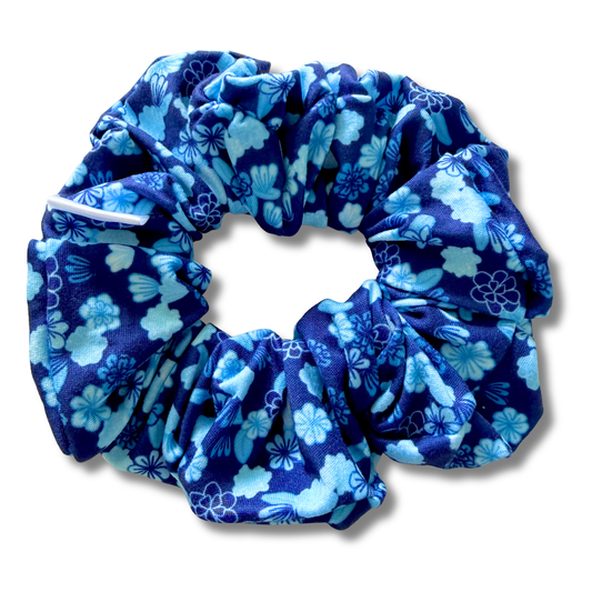 Mini Blue Blooms Scrunchie Sewing Sweethearts