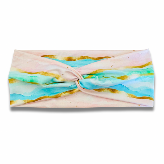 Blush Shoreline Sweetheart Headband (or removable tie option) Sewing Sweethearts Sweetheart