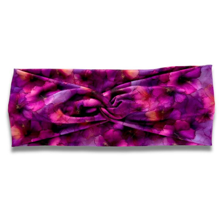 Tropical Magenta Sweetheart Headband (or removable tie option) Sewing Sweethearts Sweetheart