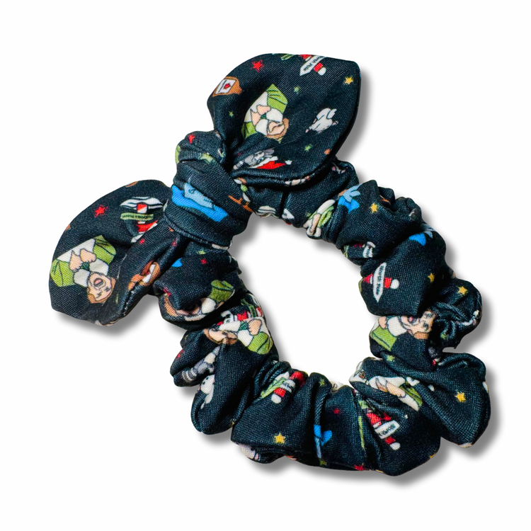 Cotton Headed Ninny Muggins Bow Scrunchie