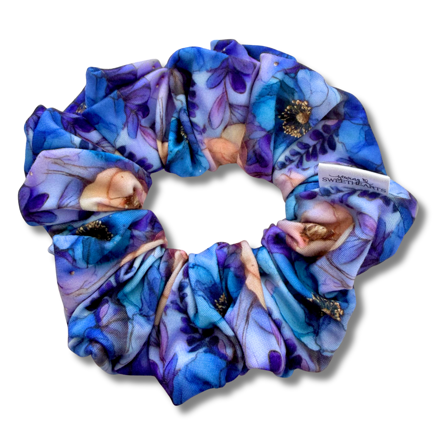 Indigo Petal Garden Scrunchie Sewing Sweethearts