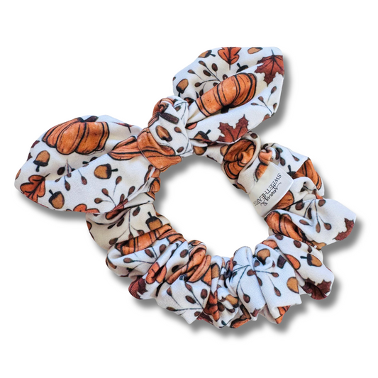 Autumn Harvest Bow Scrunchie Sewing Sweethearts